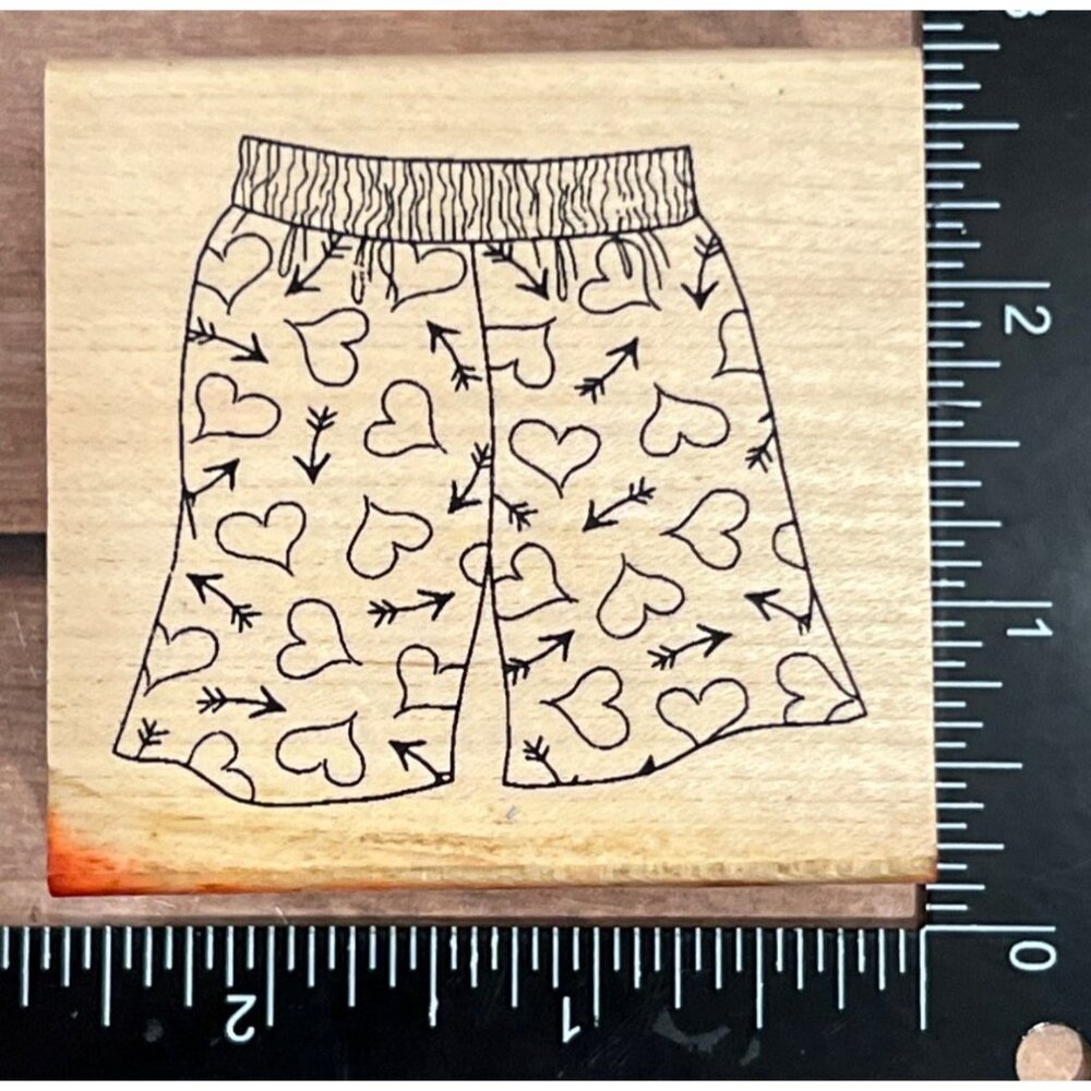Vicki Schreiner Heart And Arrow Boxer Shorts Rubber Stamp Great Impressions F310